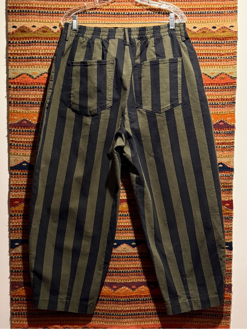 Beyond Nine Remi Jeans in Olive Black Stripe - Picture 4 of 5